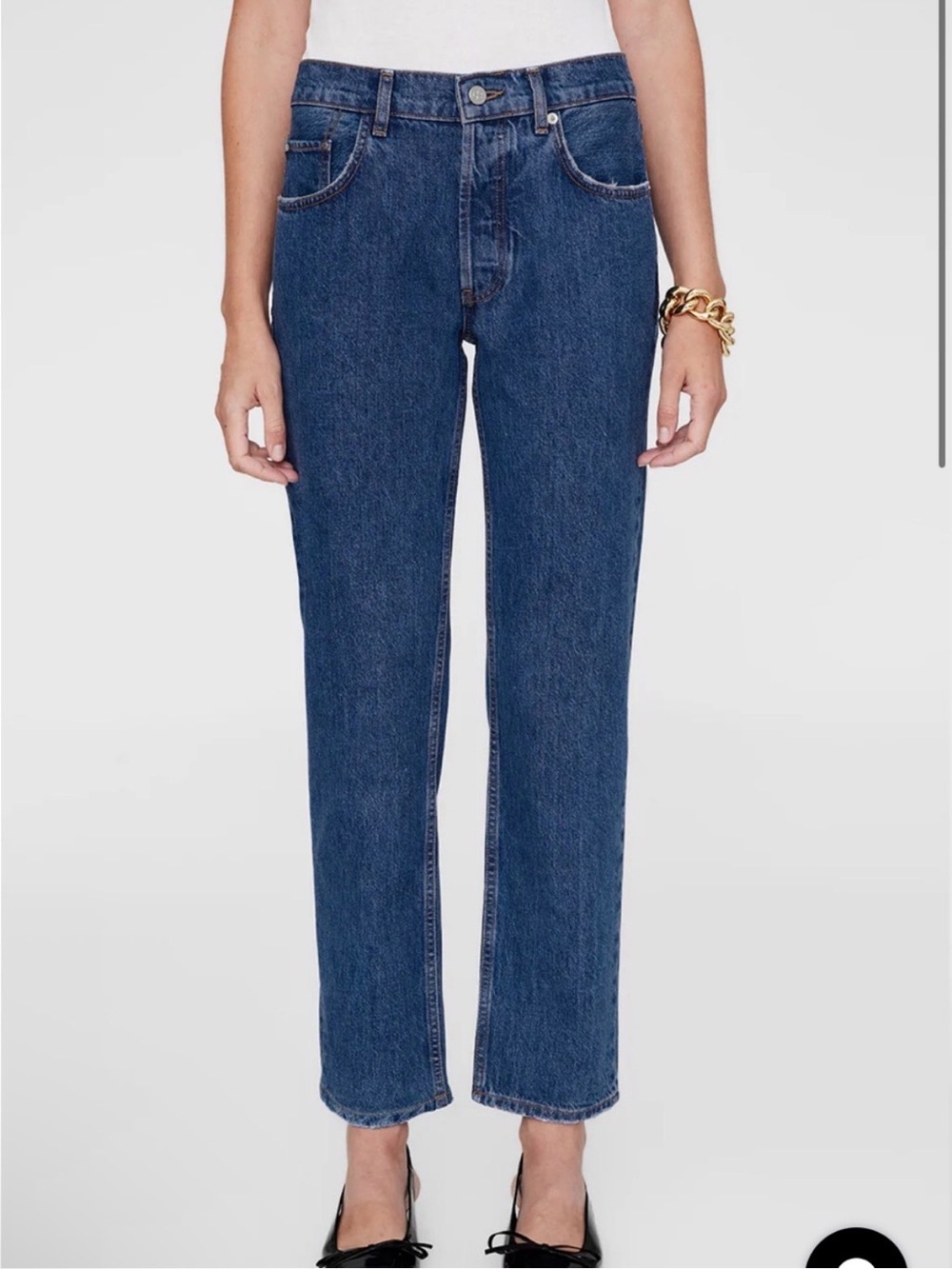 ANINE BING JEAN - KATE DARK INDIGO 
 Straight-Leg 27